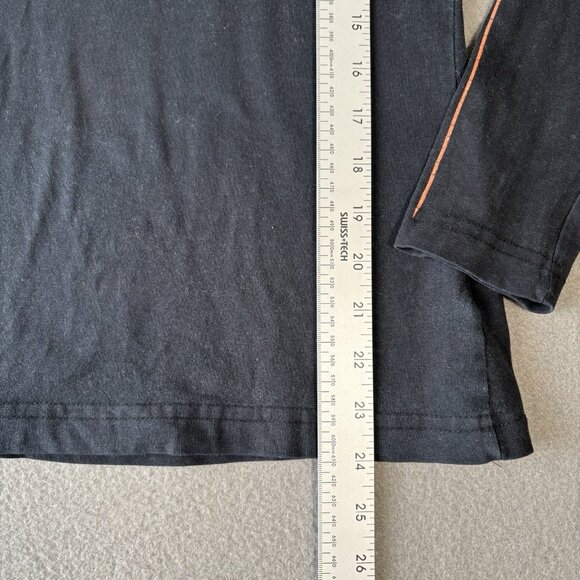 VTG 2003 Harley Davidson Black Long Sleeve T-shirt V-neck Top Womens S Biker USA - Picture 7 of 11